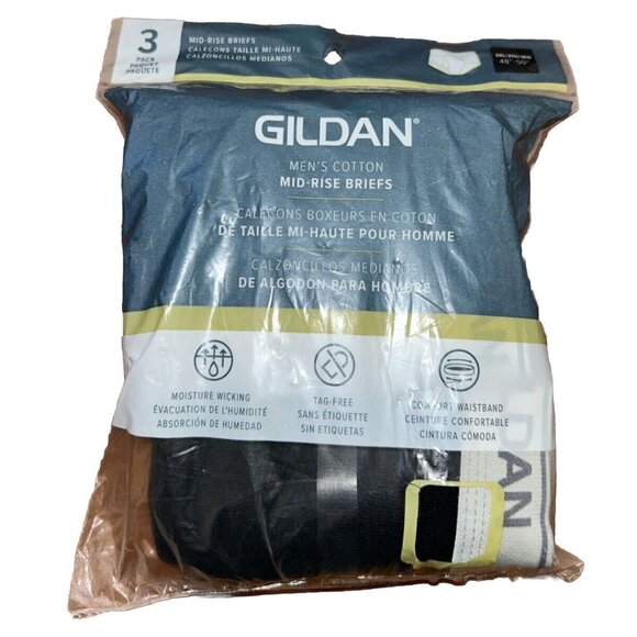 BRAND NEW MEN'S SIZE 3XL 48-50 GILDAN 3 PACK MODERN COTTON MID-RISE BRIEFS - Picture 1 of 3